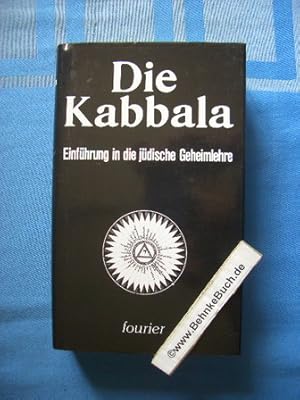 Bild des Verkufers fr Die Kabbala. von. Autoris. bers. von Julius Nestler zum Verkauf von Antiquariat BehnkeBuch
