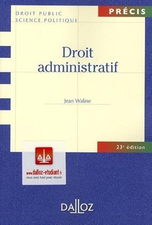 Image du vendeur pour Droit administratif mis en vente par Chapitre.com : livres et presse ancienne