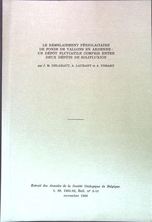 Bild des Verkufers fr Le remblaiment priglaciare de fonds de Vallons en Ardenne: un dpot fluviatile compris entre deux dpots de solifluxion; Extrait des Annales de la Socit Gologique de Belgique, t. 89, Bull. no. 5-10; zum Verkauf von books4less (Versandantiquariat Petra Gros GmbH & Co. KG)