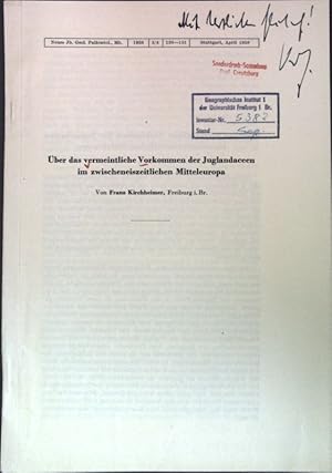 Immagine del venditore per �ber das vermeintliche Vorkommen der Juglandaceen im zwischeneiszeitlichen Mitteleuropa; Sonderdruck aus: Neues Jahrbuch der Geol. Pal�ontol. Mh., Band 3/4; venduto da books4less (Versandantiquariat Petra Gros GmbH & Co. KG)