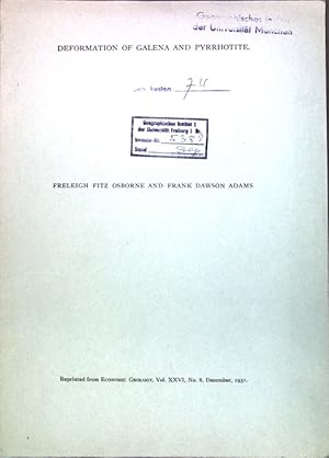 Imagen del vendedor de Deformation of Galena and Pyrrhotite; Reprinted from Economic Geology, Vol. XXVI, No.8; a la venta por books4less (Versandantiquariat Petra Gros GmbH & Co. KG)