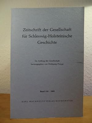 Bild des Verkufers fr Zeitschrift der Gesellschaft fr Schleswig-Holsteinische Geschichte. Band 110, Jahrgang 1985 zum Verkauf von Antiquariat Weber