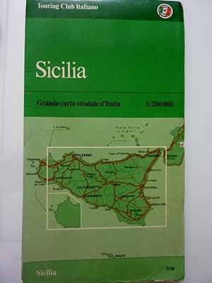 Touring Club Italiano SICILIA Grande carta stradale d'Italia