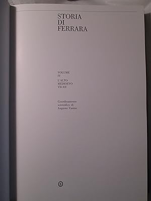 L'alto medioevo VII-XII [Storia di Ferrara, Volume IV]