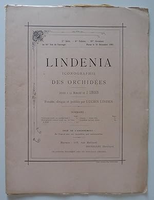 Lindenia. Iconographie des orchidées. 2me série. - 6me volume. - 10me livraison, ou 16me vol. de ...