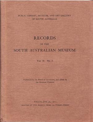 Image du vendeur pour Records of the South Australian Museum Volume II No 3 mis en vente par Adelaide Booksellers