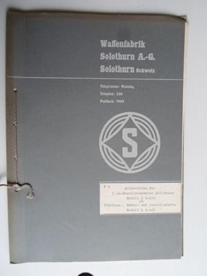 Bilderatlas der 2cm-maschienenkanone Solothurn Modell S 5-100 in Dreifuss-Räder-und Sockellafette...