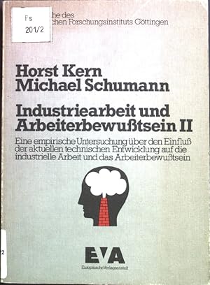 Bild des Verkufers fr Industriearbeit und Arbeiterbewusstsein; Teil: T. 1. zum Verkauf von books4less (Versandantiquariat Petra Gros GmbH & Co. KG)