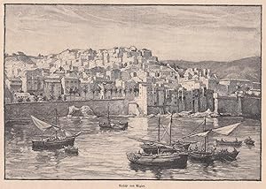Imagen del vendedor de Algier: Ansicht von der Seeseite aus. a la venta por Antiquariat Hild