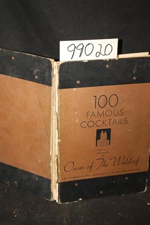 Seller image for 100 Famous Cocktails the romance of Wines and Liquors Etiquette . Recipes for sale by Princeton Antiques Bookshop