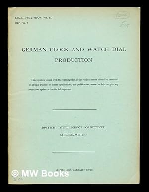 Immagine del venditore per German clock and watch dial production / reported by W. McD. Seymour venduto da MW Books Ltd.