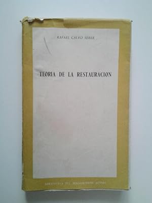 Imagen del vendedor de Teora de la Restauracin a la venta por MAUTALOS LIBRERA