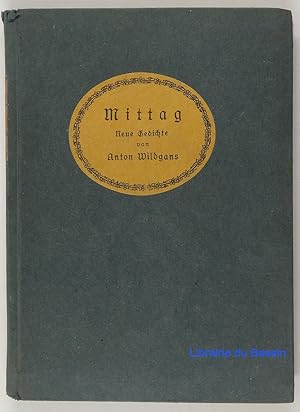 Seller image for Mittag Neue Gedichte for sale by Librairie du Bassin