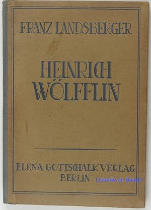 Image du vendeur pour Heinrich Wlfflin mis en vente par Librairie du Bassin