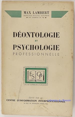 Déontologie et psychologie professionnelle