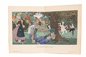 Les Travestis dans le parc (pl.1, La Gazette du Bon ton, 1913 n°11)