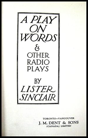 A Play on Words & Other Radio Plays