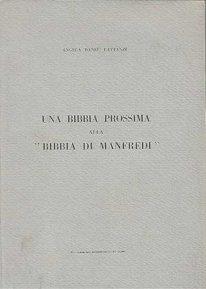 Seller image for una bibbia prossima alla bibbia di manfredi for sale by Libreria Del Corso