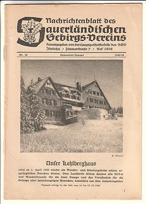 Nachrichtenblatt des Sauerländischen Gebirgs-Vereins - Herausgegeben von der Hauptgeschäftsstelle...