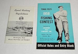 Seller image for Tenax Felts 1958 Fishing Contest two fold brochure, both sides. Also includes Washington State sport fishing regulations brochure. for sale by Pacific Rim Used Books  LLC