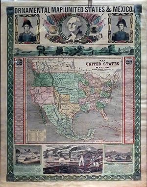 Seller image for Ornamental Map of the United States & Mexico for sale by Arader Galleries - AraderNYC