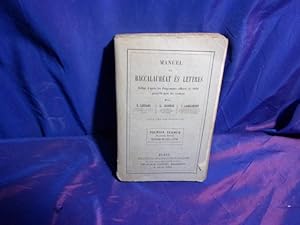 Seller image for Manuel du baccalaurat es lettres for sale by arobase livres