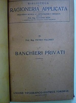Imagen del vendedor de Biblioteca di Ragioneria Applicata, 75 - BANCHIERI PRIVATI a la venta por Historia, Regnum et Nobilia