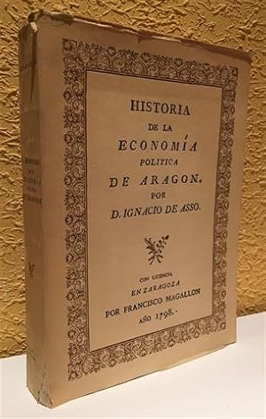 Historia de la Economía Política de Aragón.