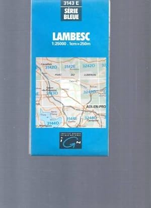 Lambesc - 3e édition de 1992 -. Carte n° 3143E - échelle : 1cm = 250 mètres / Série bleue