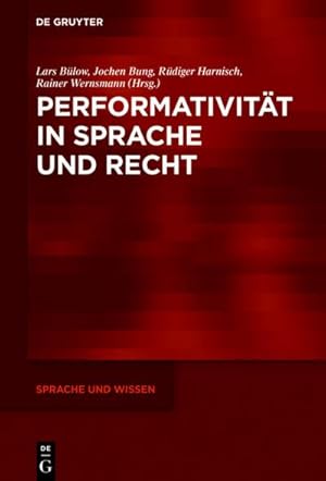 Bild des Verkufers fr Performativitt in Sprache und Recht zum Verkauf von AHA-BUCH GmbH