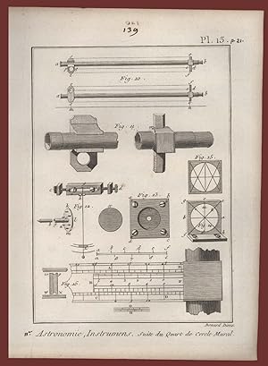 Seller image for Astronomie Instrumens Pl 13 Diderot et D'Alembert for sale by Studio Bibliografico Imprimatur