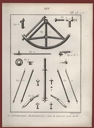 Seller image for Astronomie Instrumens Pl 15 Diderot et D'Alembert for sale by Studio Bibliografico Imprimatur