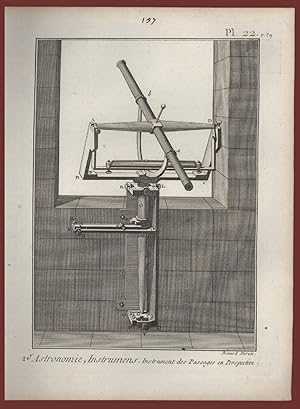 Immagine del venditore per Astronomie Instrumens Pl 22 Diderot et D'Alembert venduto da Studio Bibliografico Imprimatur