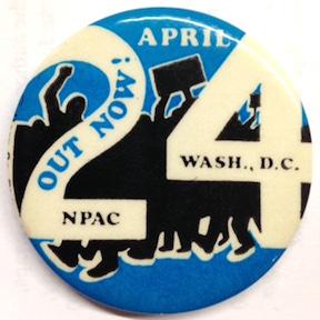 Imagen del vendedor de April 24 / NPAC / Wash, DC [pinback button] a la venta por Bolerium Books Inc.