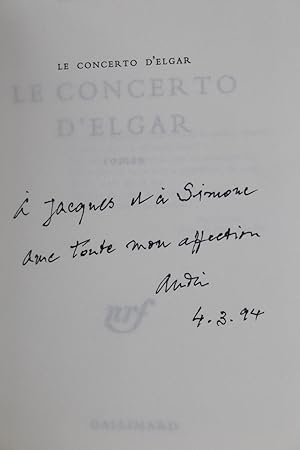 Bild des Verkufers fr Le concerto d'Elgar zum Verkauf von Librairie Le Feu Follet