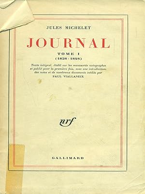 Image du vendeur pour Journal Tome I (1828-1848) mis en vente par Librodifaccia