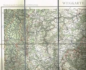 Wegkarte des Schwäbischen Albvereins: Südlicher Hälfte (1:200000). -