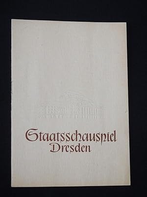 Bild des Verkufers fr Bltter des Staatsschauspiels Dresden, Nr. 3, 1958/59. Programmheft HAMLET von Shakespeare. Regie/ Textfassung: Fritz Wendel, Ausstattung: Paul Pilowski, Musik: Siegfried Kurz. Mit Horst Schulze (Hamlet), Thea Elster (Ophelia), Siegfried Ghler, Karl Weber, Dietrich Krner, Klaus Piontek, Ingeborg Werzlau, Hans-Joachim Krietsch, Gerhard Vogt zum Verkauf von Fast alles Theater! Antiquariat fr die darstellenden Knste