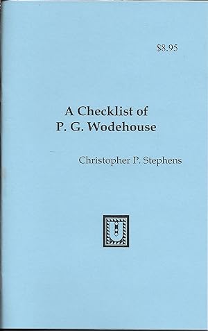 A Checklist of P. G. Wodehouse