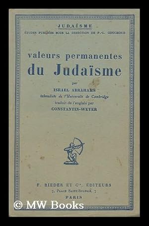 Seller image for Valeurs Permanentes Du Judaisme / Traduit De L'Anglais for sale by MW Books Ltd.