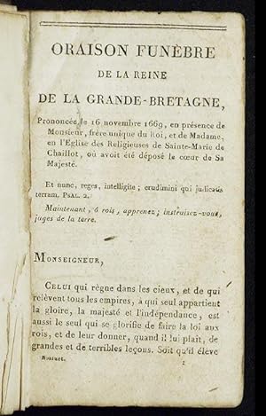 Seller image for Oraisons Funbres de Bossuet vque de Meaux for sale by Classic Books and Ephemera, IOBA