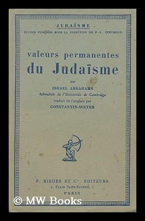 Seller image for Valeurs Permanentes Du Judaisme / Traduit De L'Anglais for sale by MW Books