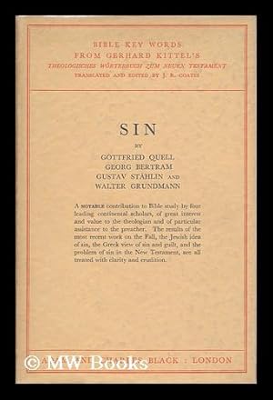 Seller image for Sin / by Gottfried Quell . [Et Al. ] for sale by MW Books