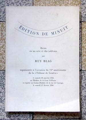 Edition de minuit. Revue en un acte et dix tableaux