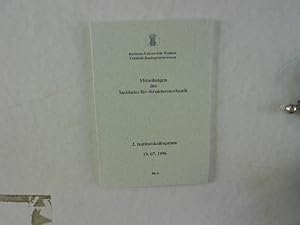 Seller image for 2. Institutskolloquium 19. 07. 1996. Mitteilungen des Institutes fr Strukturmechanik. for sale by Antiquariat Bookfarm