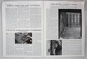 Bild des Verkufers fr Original Issue of Country Life Magazine Dated May 11th 1972, with a Main Feature on The Hotel Lauzun in Paris. With a Portrait Frontispiece of Miss Caroline Prentice. zum Verkauf von Rostron & Edwards