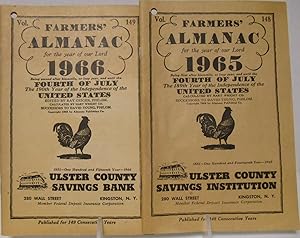Two (2) Farmers' Almanac for the year of our Lord 1965-1966 Ulster County Savings Institution Kin...