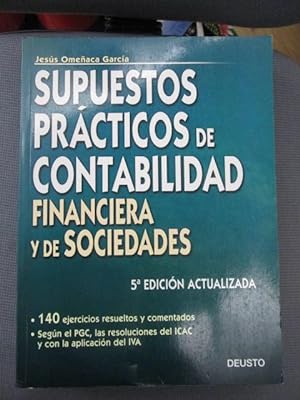Seller image for SUPUESTOS PRACTICOS DE CONTABILIDAD FINANCIERA Y DE SOCIEDADES for sale by LIBRERIA AZACAN