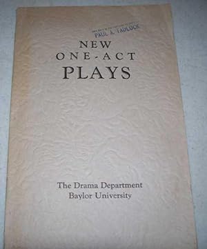 Seller image for New One-Act Plays for sale by Easy Chair Books