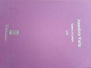 Anecdota Varia. Graeca et Latina. 2 Bände in 1. I: Anecdota Varia. Graeca et Latina. Musica, Metr...